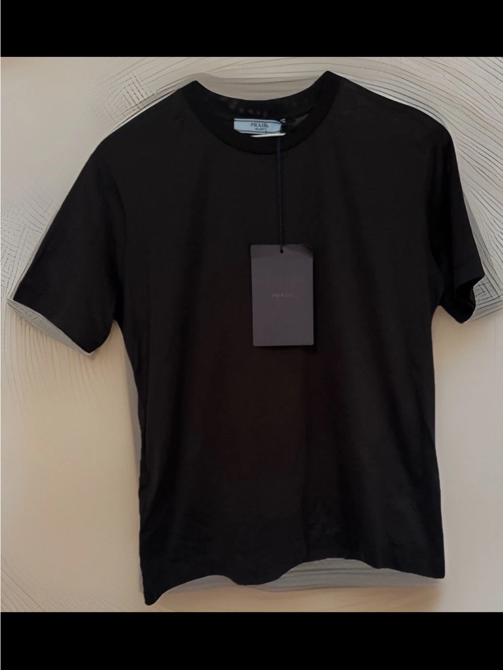 Prada Black Short Sleeve Crewneck Tee